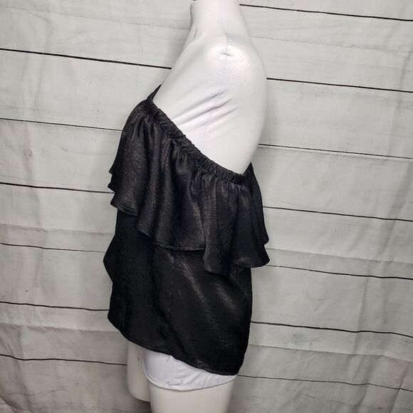 Urban Outfitters One shoulder black club top Large - Picture 6 of 6